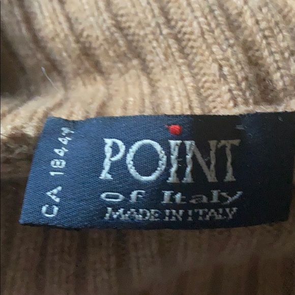 MENS POINT OF ITALY TAN TURTLENECK SWEATER MADE IN ITALY 🇮🇹 - Picture 3 of 4